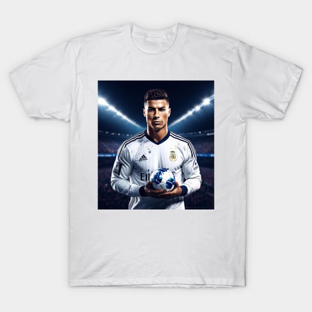 Cristiano Ronaldo Real Madric FC T-Shirt by OverNinthCloud